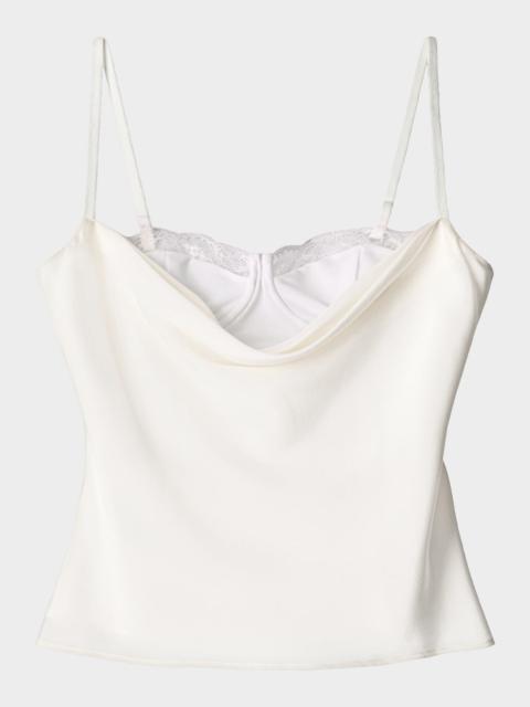 STAUD Evangeline Silk Bra Top