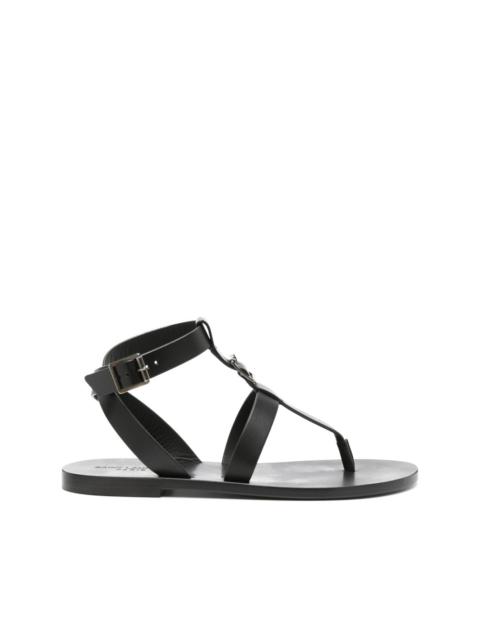 buckled leather sandals