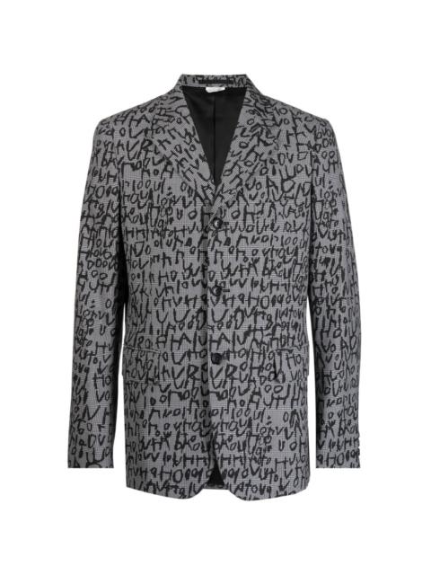 Comme des Garçons Homme Plus abstract-pattern print notched-lapels blazer