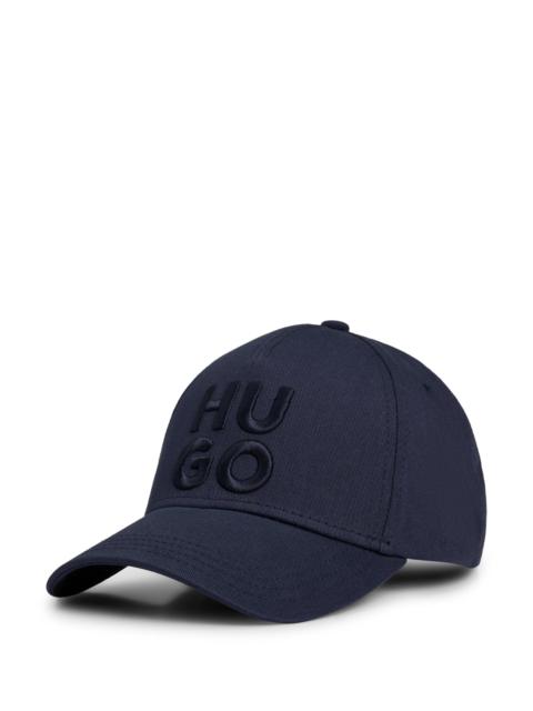 HUGO COTTON-TWILL CAP WITH EMBROIDERED LOGO