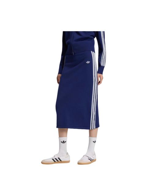 adidas (WMNS) adidas Knitted Skirt Asia Sizing 'Dark Blue White' KW2586