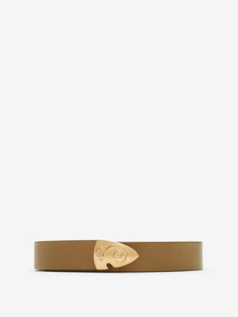 Burberry Thin Leather B Shield End Belt