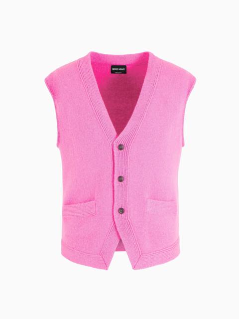 GIORGIO ARMANI Single-breasted cashmere knit waistcoat