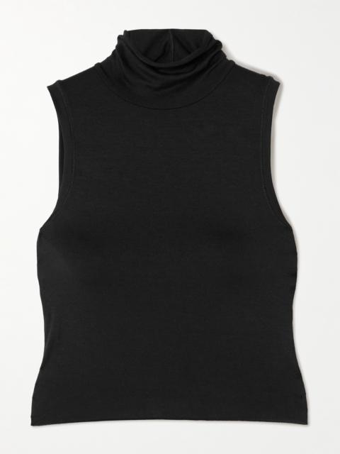 ÉTERNE Harlow Stretch-modal Jersey Turtleneck Tank