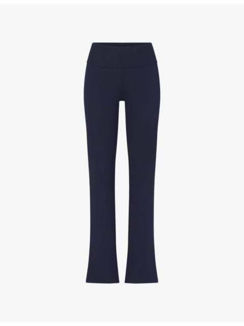 SKIMS Foldover Cotton-Jersey Trousers
