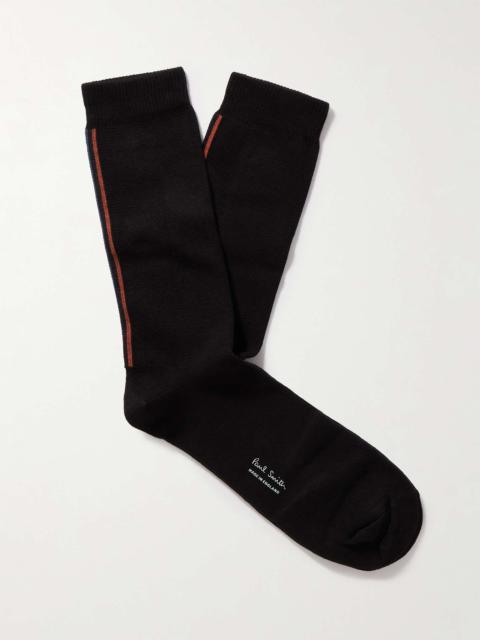 Paul Smith Striped Cotton-Blend Socks