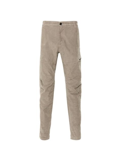 tapered-leg corduroy trousers