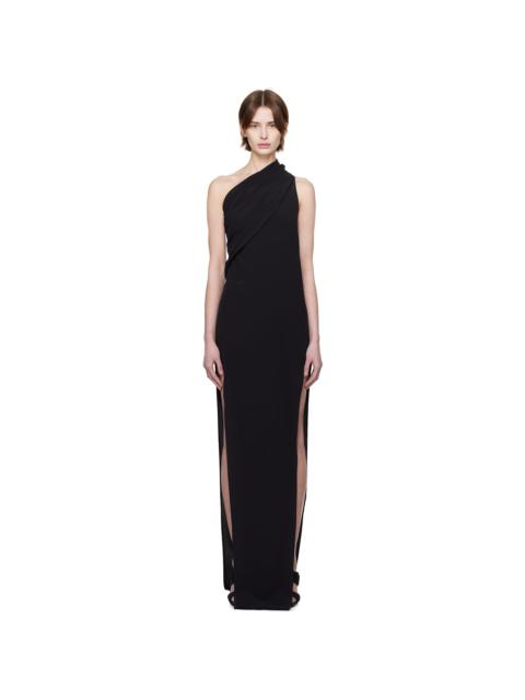 Rick Owens Black Hollywood Athena Arrowhead Maxi Dress