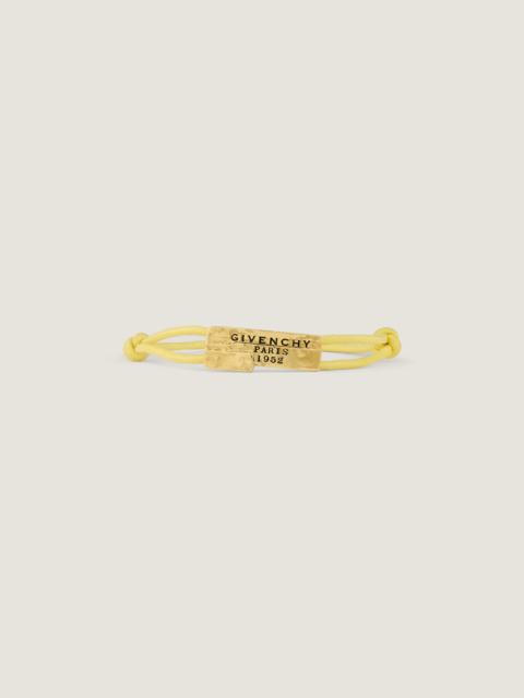 Givenchy GIVENCHY TAPE CORD BRACELET IN COTTON AND METAL