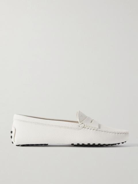 Tod's Gommino textured-leather loafers White