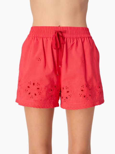 CAMI NYC JOMI MID RISE COTTON SHORT CANDY APPLE