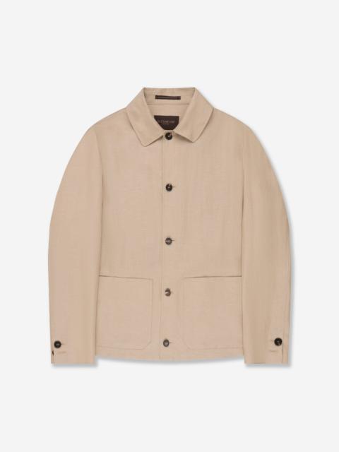 SLOWEAR Wool and linen blouson jacket