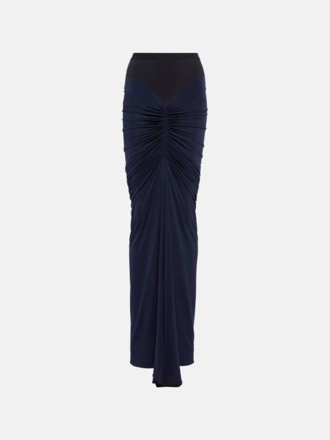 Alaïa Draped stretch jersey maxi skirt