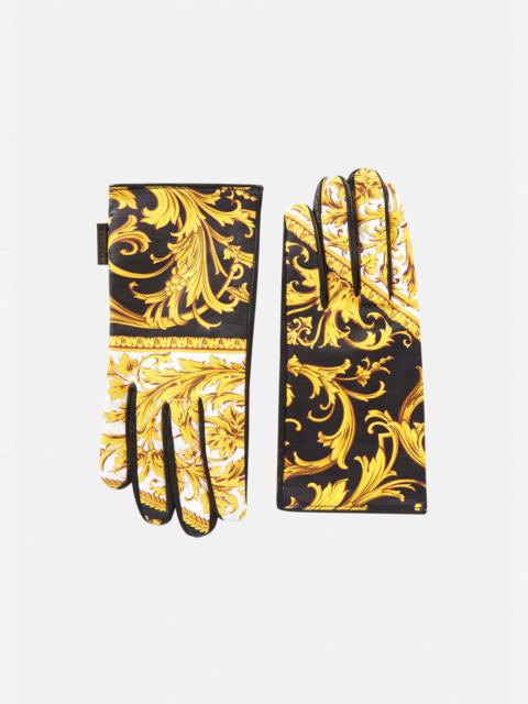 VERSACE Le Pop Classique Print Leather Gloves