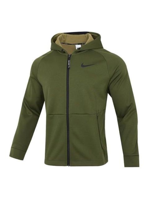 Nike Pro Therma-FIT Fleece Stay Warm Sports Training Hooded Jacket Green DD2125-326