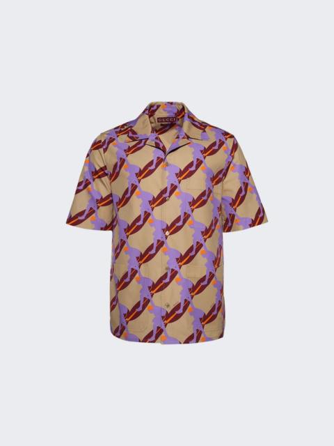 GUCCI Twisted Surf Shirt Coffee
