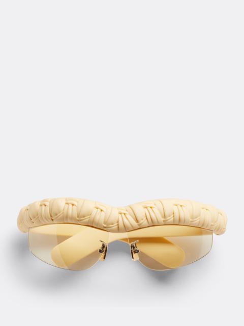 Bottega Veneta Pleat Wraparound Sunglasses