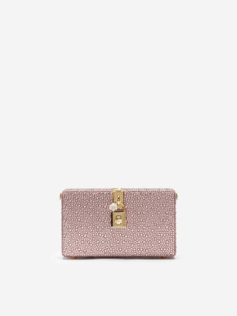 Dolce & Gabbana Dolce Box clutch with heat-applied rhinestones