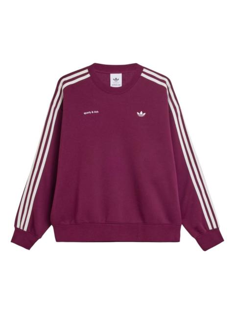 adidas adidas x Sporty & Rich Sweatshirt 'Maroon' JN5321