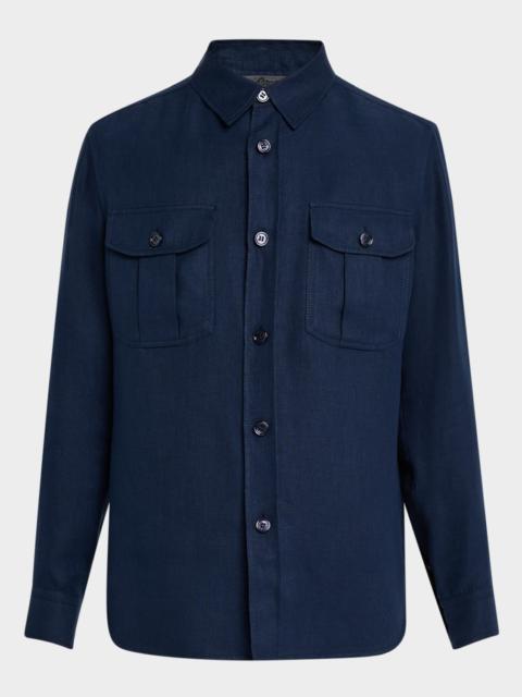 Brioni Men's Canvas Overshirt