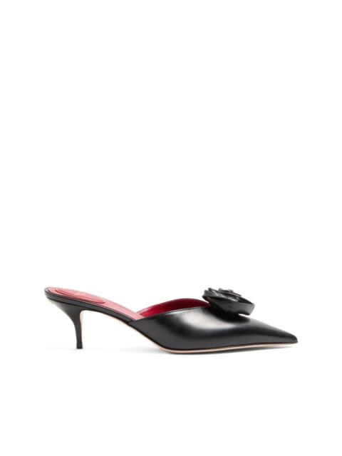 Valentino 55mm Drip Rose pointed-toe mules