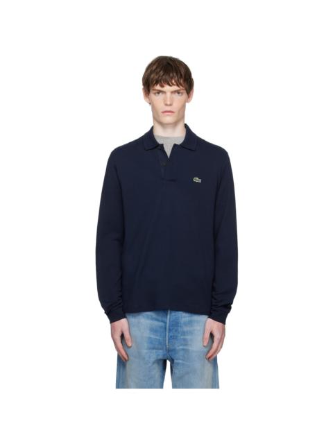 LACOSTE Navy Classic Fit Long Sleeve L.12.12 Polo
