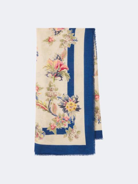 Etro Floral modal and cashmere scarf