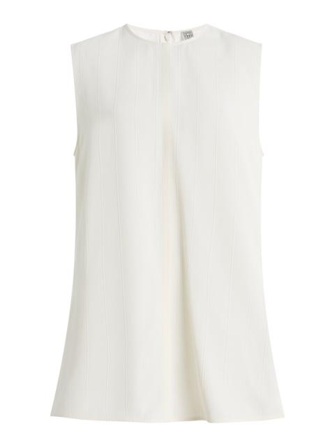 TOTEME Woven Stripe Top white