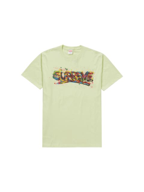 Supreme Supreme Paint Logo Tee Pale Mint