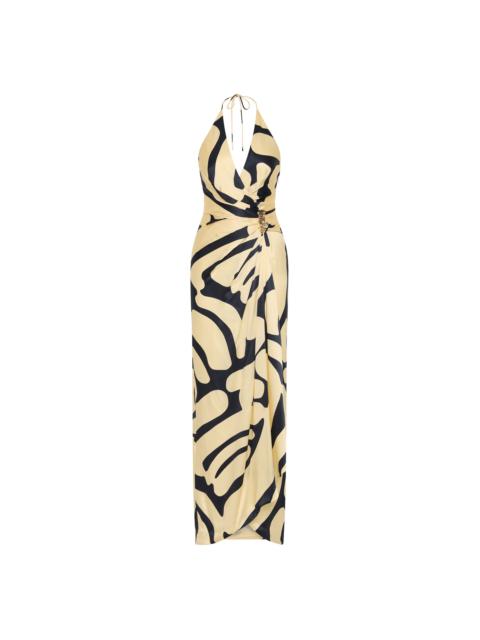 REBECCA VALLANCE Dune V Neck Maxi Dress