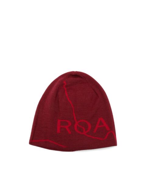 ROA logo-intarsia beanie hat