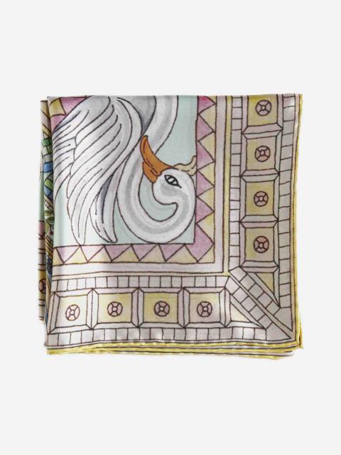 CASABLANCA Le Labyrinthe silk scarf