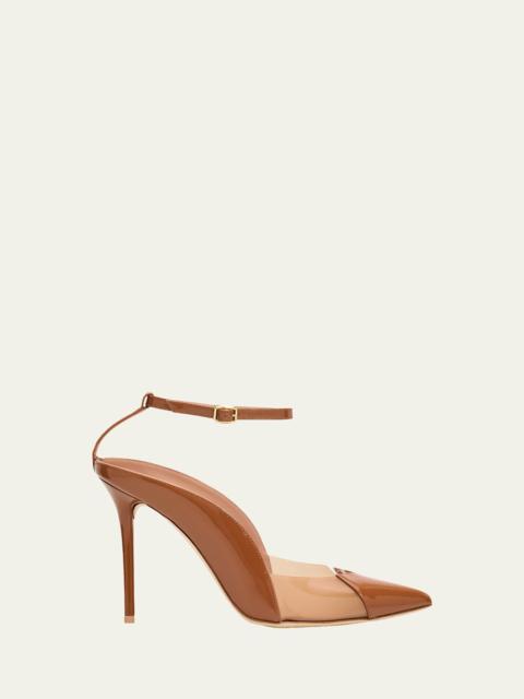 MALONE SOULIERS 100mm Malia PVC and Patent Leather Pumps