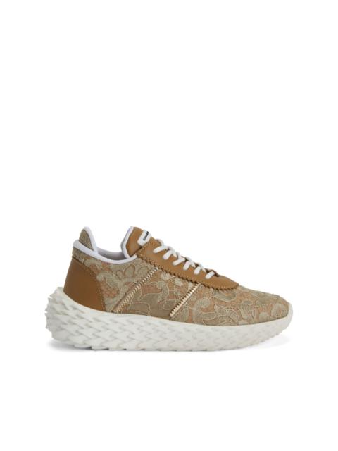 Urchin lace-overlay sneakers