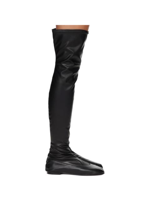 gimaguas Black High Leather Tall Boots
