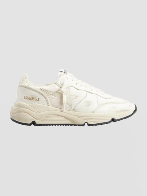 Running Sole Nylon Leather Sneakers