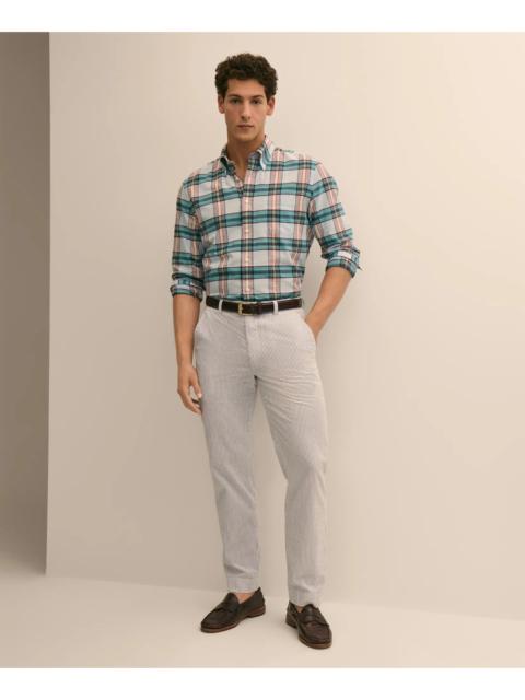 Brooks Brothers Washed Cotton Seersucker Pants