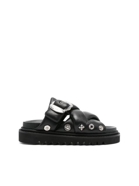 新品 24AW doublet PUNK MASSAGE SANDAL doublet Black Punk Massage Sandals Doublet