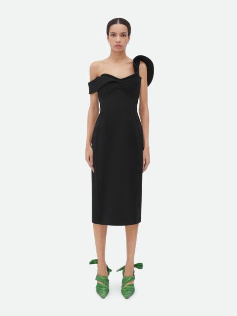 Bottega Veneta Bonded Wool Tricotine Bustier Dress