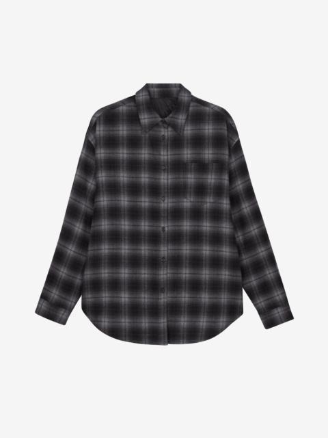 The Frankie Shop Helka Flannel Quilted Shirt - Charcoal