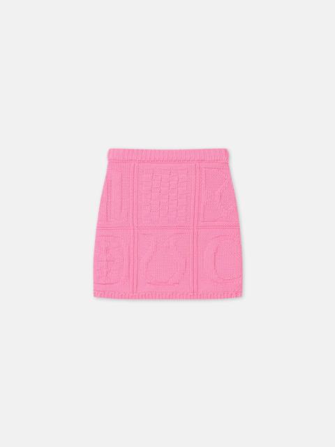 Nanushka Cable-Knit Cotton-Blend Mini Skirt