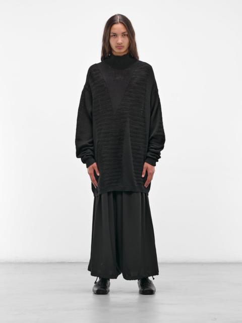 Yohji Yamamoto Black Knit Oversized High Neck