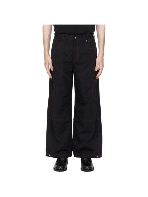 Off-White Black Embroidered Twill Cargo Pants