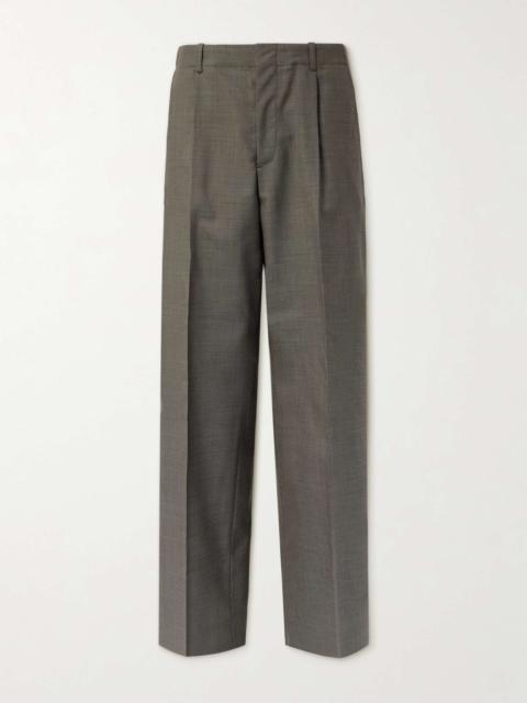 Our Legacy Borrowed Straight-Leg Pleated Checked Wool Chinos