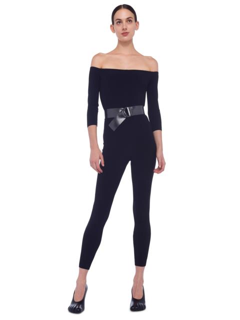 NORMA KAMALI OFF SHOULDER CATSUIT