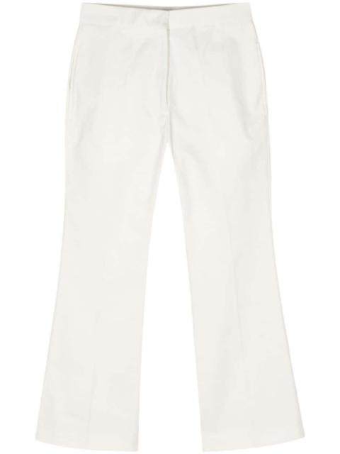 Jil Sander mid-rise flared gabardine trousers