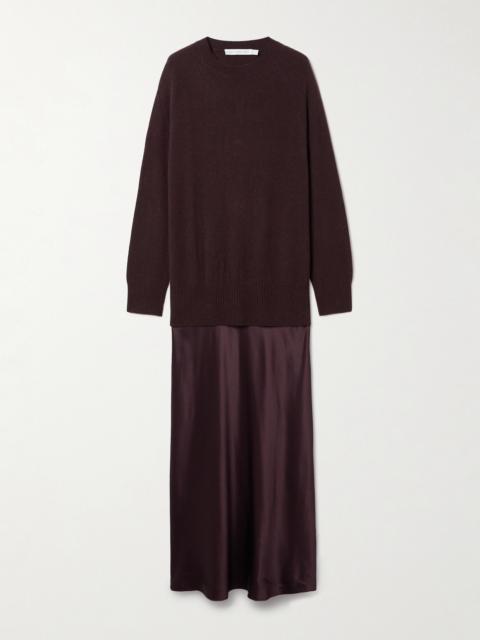 CHRISTOPHER ESBER Monument Cashmere And Silk-satin Maxi Dress