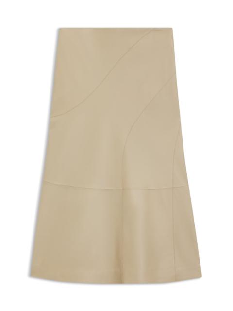 BOSS A-LINE SKIRT IN NAPPA LEATHER