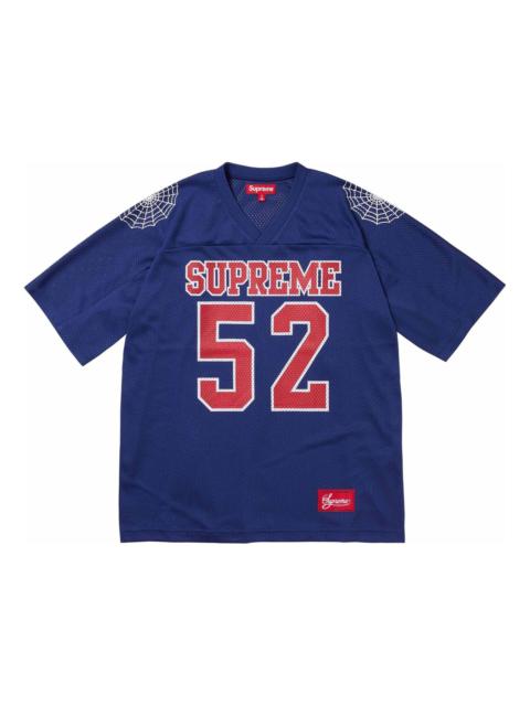 Supreme Supreme Spiderweb Football Jersey 'Navy Red' SUP-SS24-094
