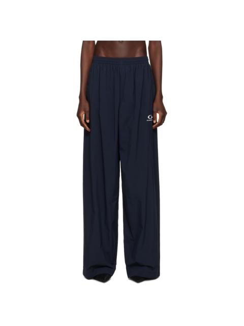 BALENCIAGA Navy Nylon Track Pants